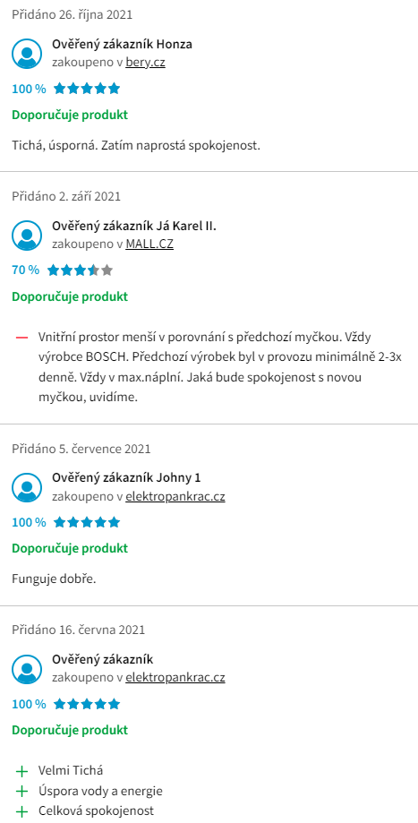 Recenze a zkušenosti s myčkou nádobí Bosch SPS6ZMI35E