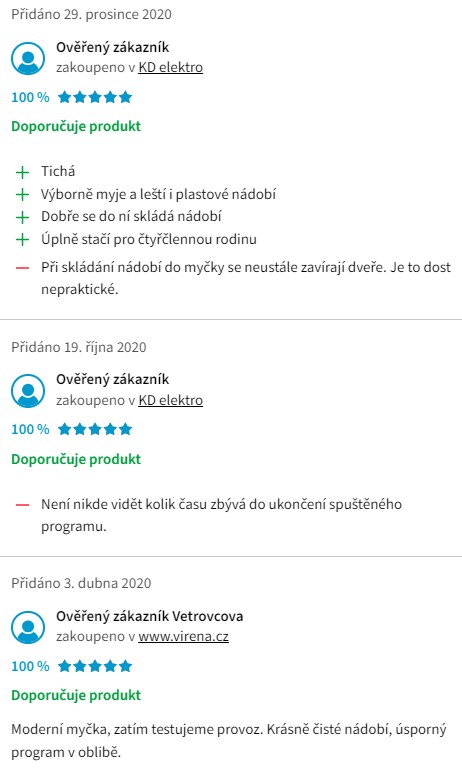 Recenze a zkušenosti s myčkou nádobí Whirlpool WSIC 3M17