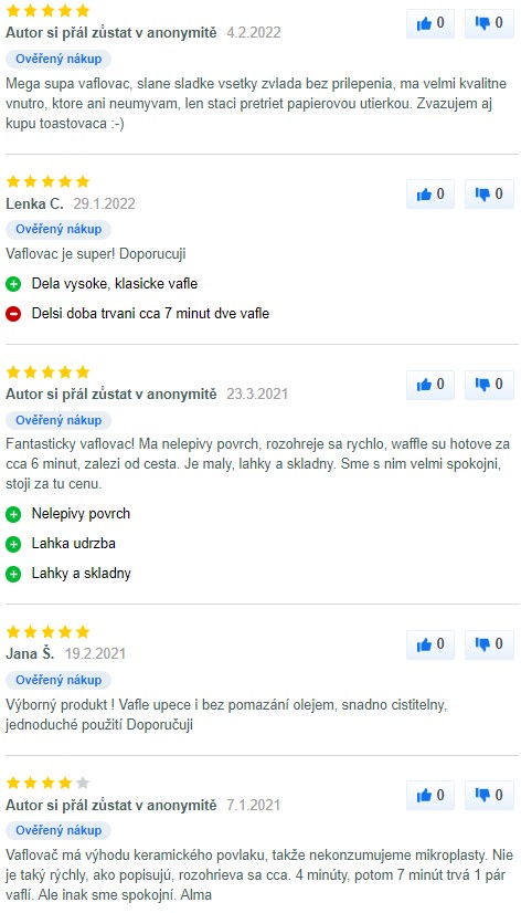 Recenze a zkušenosti s vaflovačem Breville VST072X na Mall