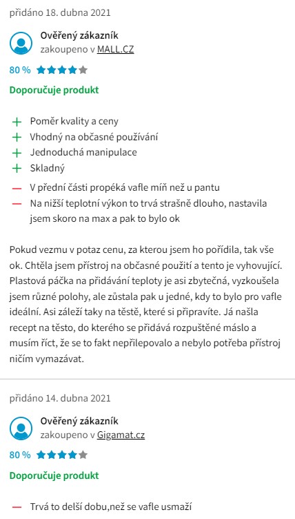 Recenze a zkušenosti s vaflovačem Sencor SWF 1010BK