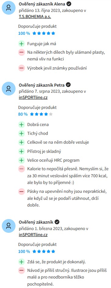 Recenze a zkušenosti s veslovacím trenažérem inSPORTline Yukona