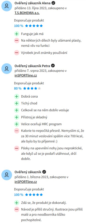 Recenze a zkušenosti s veslovacím trenažérem inSPORTline Yukona