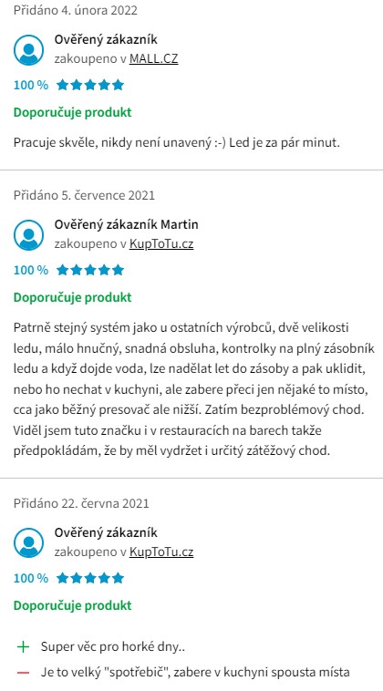 Recenze a zkušenosti s výrobníkem ledu Guzzanti GZ 122