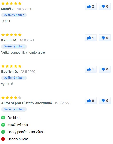 Recenze a zkušenosti s výrobníkem ledu Sencor SIM 3000BK na Mall