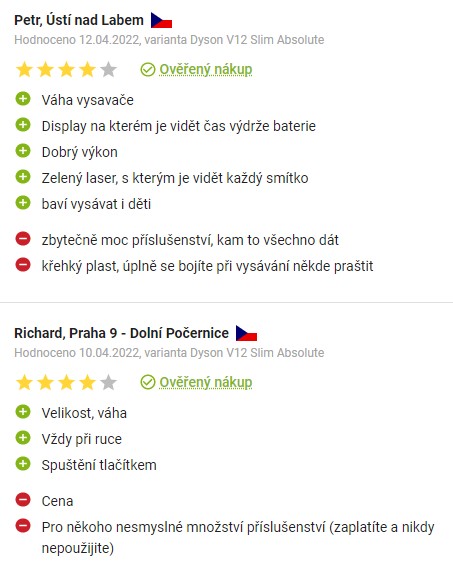 Recenze a zkušenosti s vysavačem Dyson V12 Slim Absolute na Alze