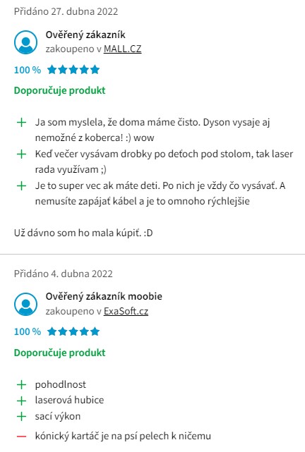 Recenze a zkušenosti s vysavačem Dyson V12 Slim Absolute