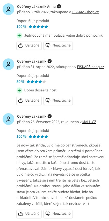 Recenze a zkušenosti se zahradními nůžkami Fiskars PowerGear X UPX86