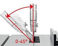 Parkside stolní kotoučová pila PMTS 210 A1 úhel řezu