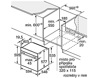Bosch HBG6750S1 rozměry