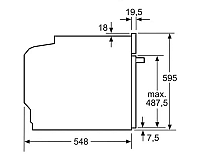 Bosch HBG6750S1 rozměry