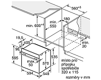 Bosch HRA574BB0 rozměry
